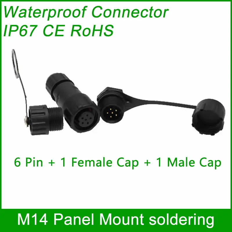 Imagem -06 - Tomada com Conector Macho e Fêmea 100 Unidades à Prova Dágua Ip67 para Áreas Externas com Painel de Montagem