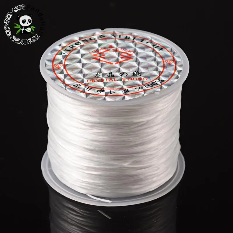 

Elastic Fibre Wire, Dyed, Clear, 0.8mm, 60m/roll