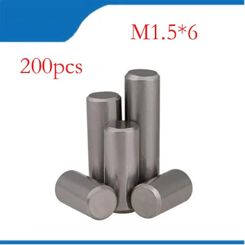 

200PCS M1.5*6 304stainless steel cylindrical pin positioning pin locating pin dowel pin dowel