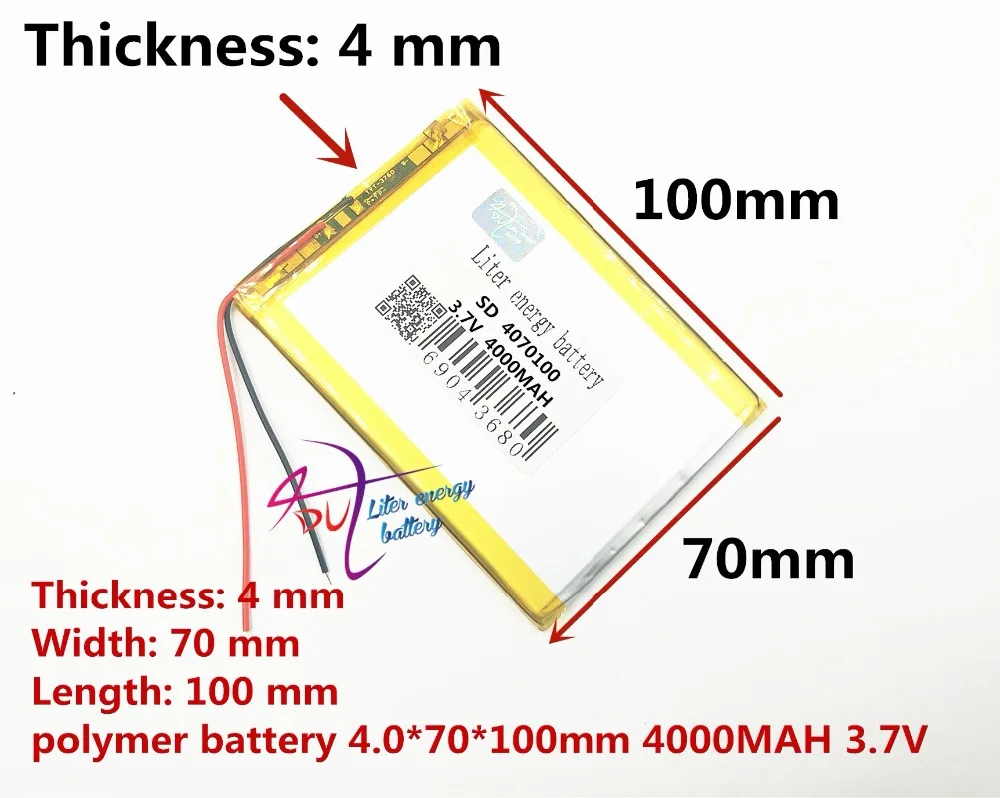 best battery brand 4068100 3.7V 4000mah 4070100 Lithium polymer Battery with Protection Board For PDA Tablet PCs Digital Product