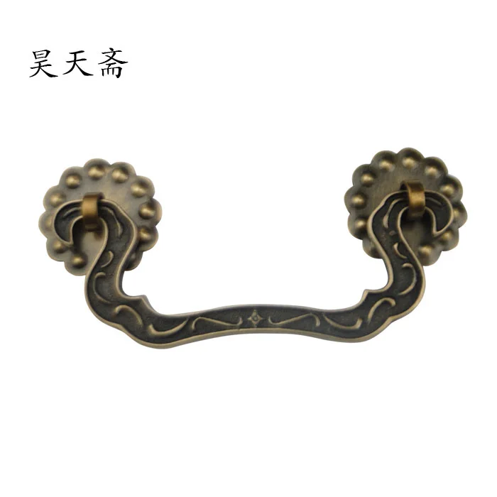 

[Haotian vegetarian] Chinese antique copper handle classic brass drawer handles HTD-173, paragraph clouds