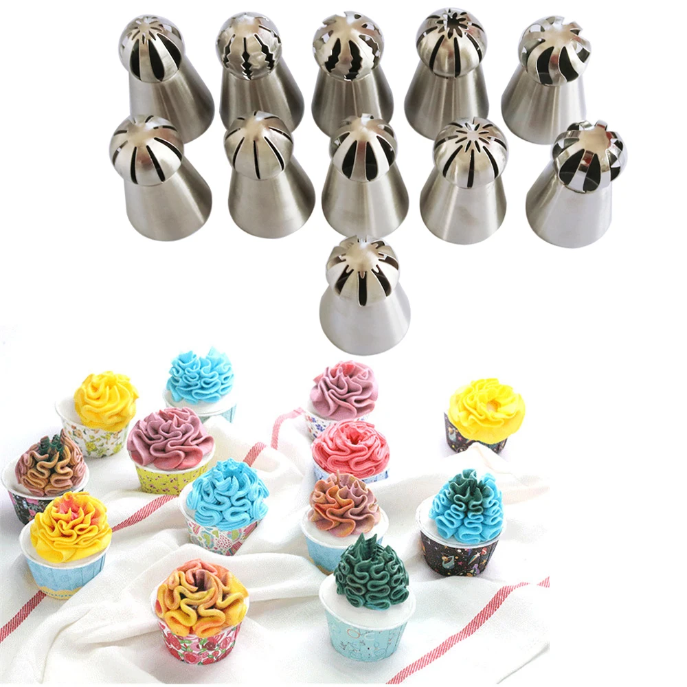 113PCS/SET  Icing Piping Nozzles Nozzle Cake Decoration Stainless Steel Cake Decorating Russian TulipCS089