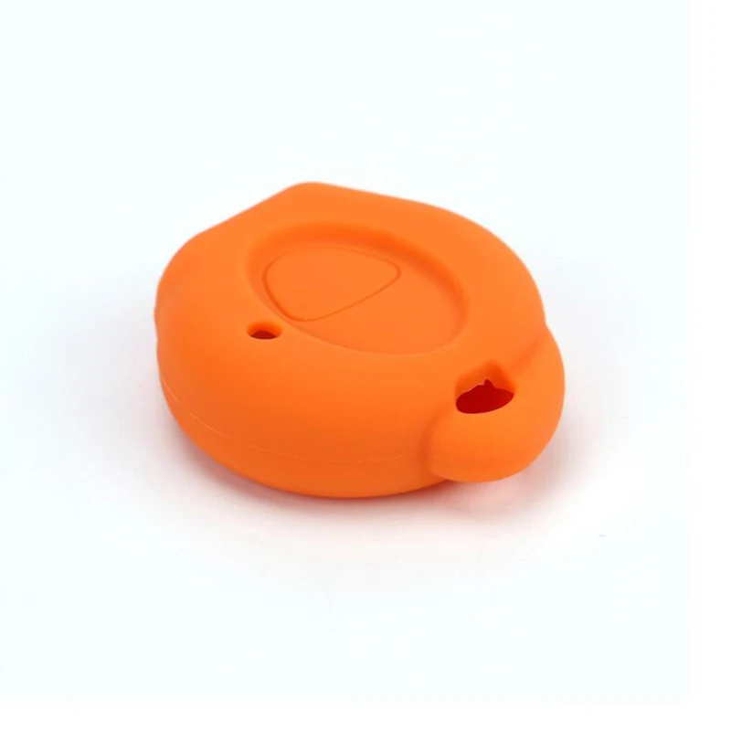 PREISEI Silicone Key Covers For Peugeot Car 206 Remote Key Protector Bag In Orange Black Red Blue Green Grey Colors