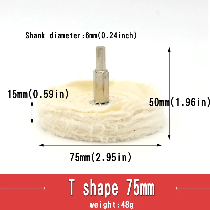 Stücke 6mm Schaft Kegel Pinsel Baumwolle Tuch Polieren Rad Montiert Klappe Für Schmuck Metall Spiegel Polieren Bohrer Dremel Rotary werkzeuge