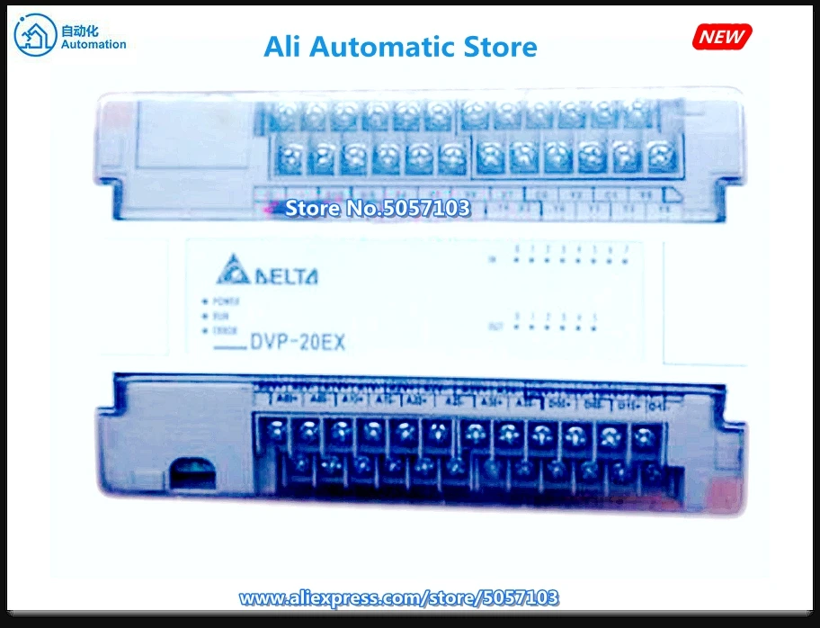 

DVP20EX00T2 20-точечный хост 8DI 6DO NPN 24VDC 0.3A Источник питания переменного тока новый