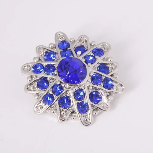 Hot KZ1175 Charm Rhinestone Star 18mm snap buttons fit DIY snaps bracelets Bangles necklaces jewelry wholesale trendy women