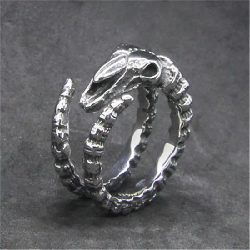 1pc Newest Design Alien Animal Ring 316L Stainless Steel Jewelry Rock Culture Band Party Punk Ring