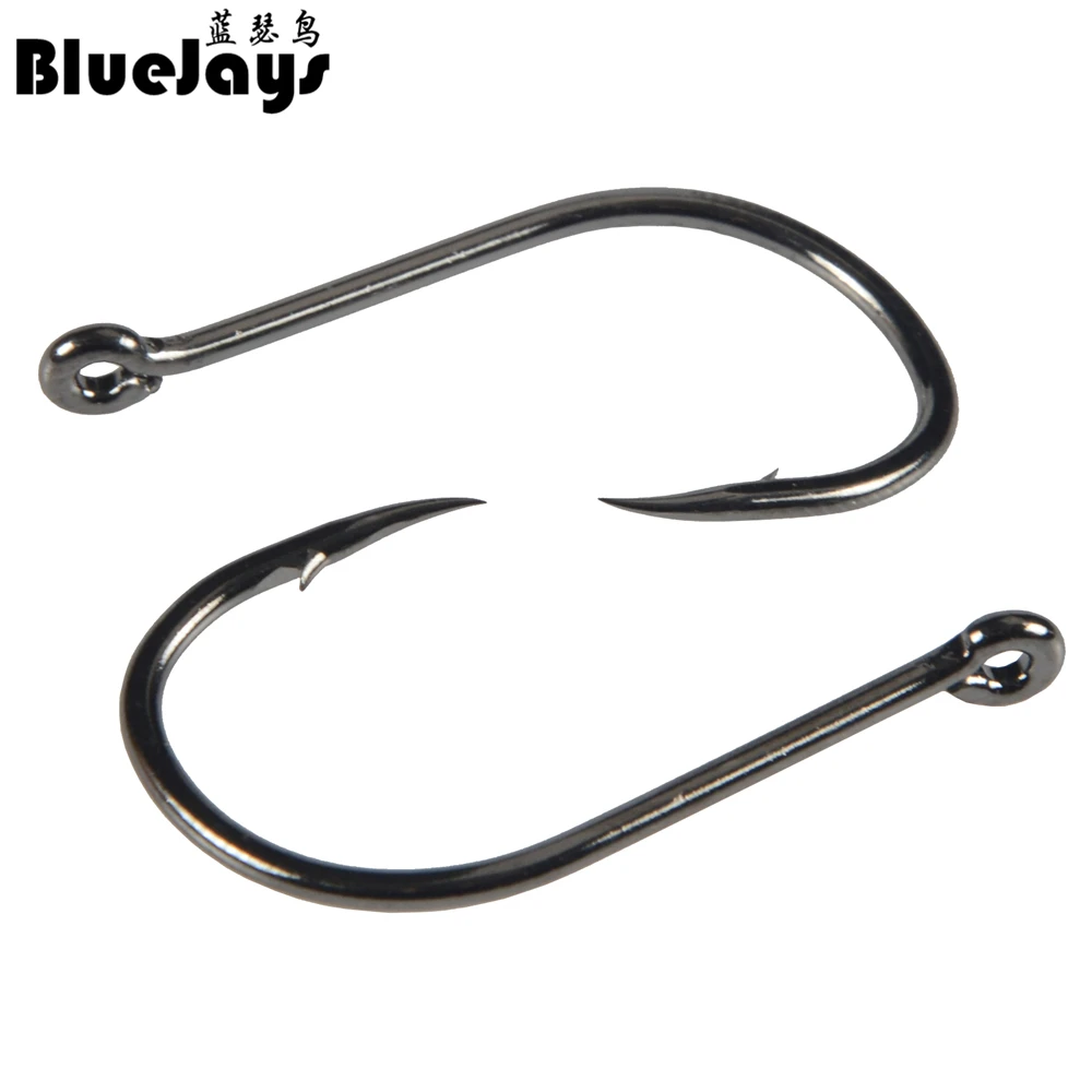 100pcs 3# -15# Carbon Steel Fishing Hook Fishhooks Durable Pesca Jig Head Fishing Hooks with Hole Carp Fishing Tackle