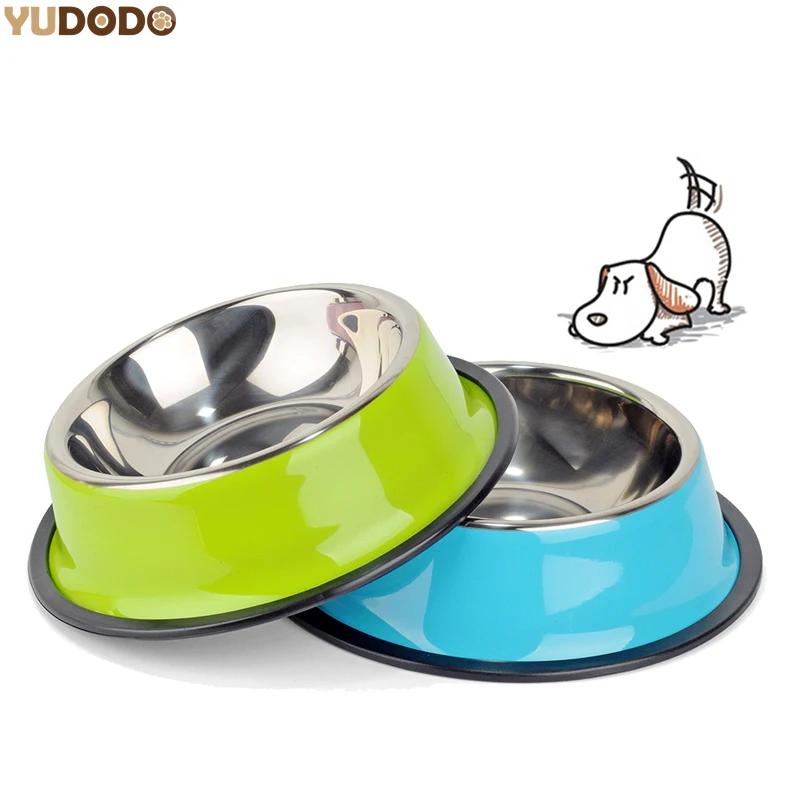 Alimentador de alimentos para animais de estimação, tigelas de água azul/rosa/verde para animais de estimação, 1 peça cachorro filhote cães s/m/l