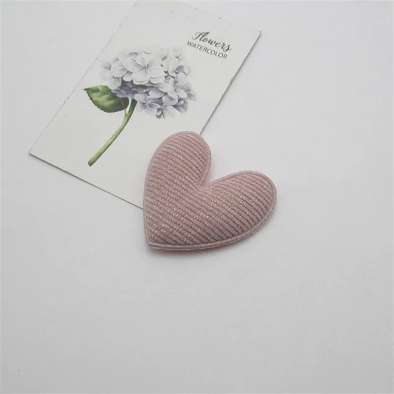 30 Stück/Los 5cm gestreifte Herz-Pads, Applikationen für Bastelarbeiten, Kleidung, Nähzubehör, DIY-Haarspangen-Accessoires – Detail 5