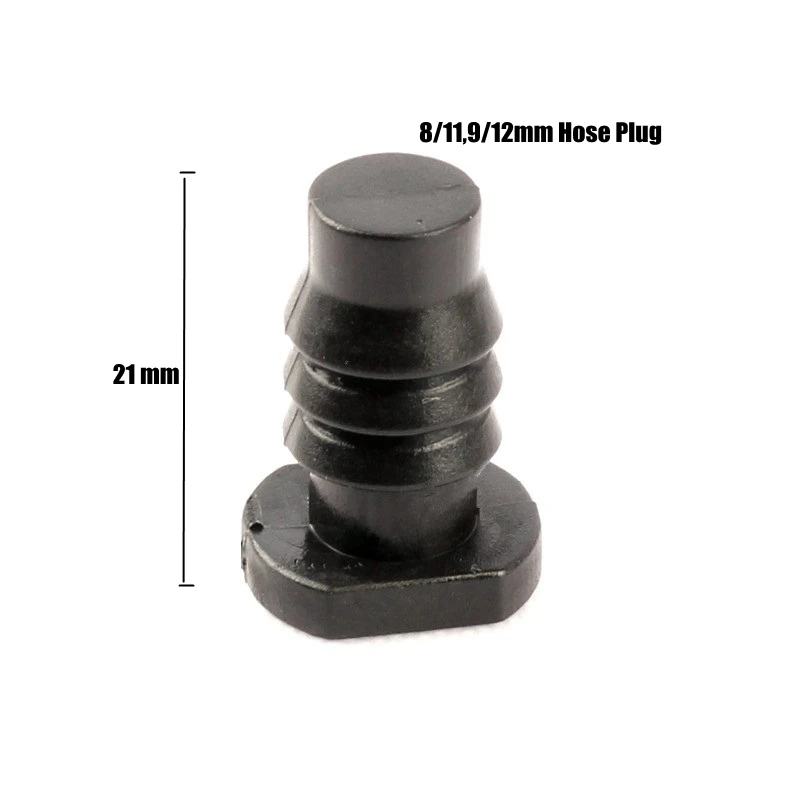 

500pcs 8/11mm 9/12mm Agricultural Irrigation Hose End Plug Connector 8~9mm Micro Irrigation System Water Pipe Hose End Cap