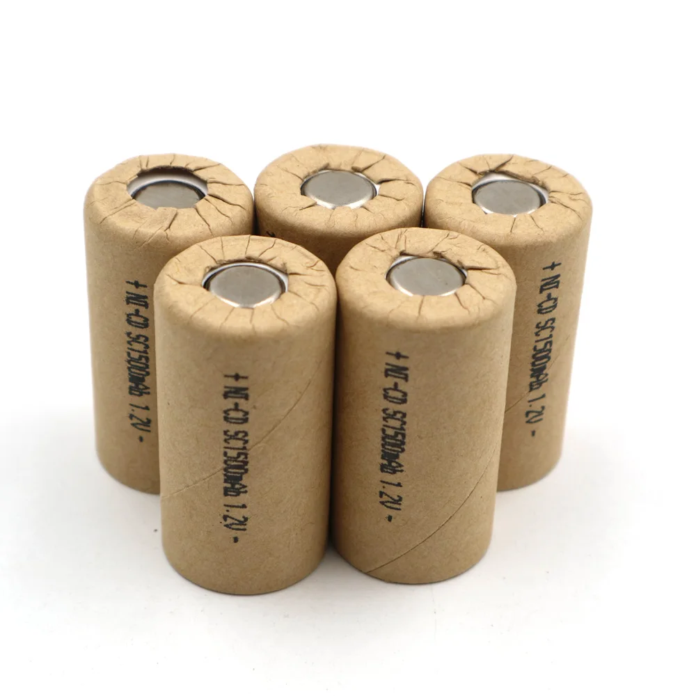 Ni-CD SC1500mAh 4pcs SC1.5Ah Discharge Rate 10C 15A Rechargeable Power Tool Battery Cells