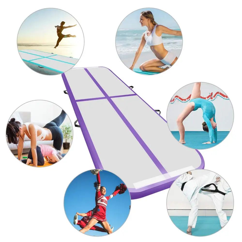 Inflatable Gymnastic Airtrack Tumbling Yoga Air Trampoline Track For Home use Gymnastics Training Taekwondo Cheerleading 1M*0.6M