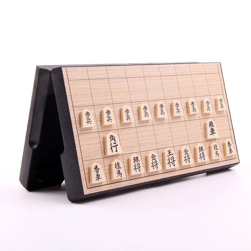 Di alta Qualità Pieghevole Magnetica Shogi Pieghevole Set In Scatola Giapponese Gioco di Scacchi Giochi Da Tavolo Portatile per Divertente Festa di Famiglia Regalo Dei Capretti