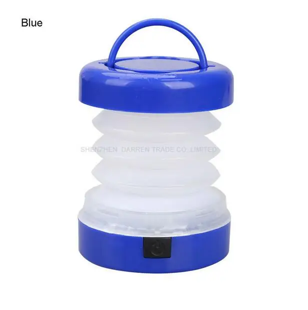 50PCS /lot  LED Waterproof Portable Scalable Mini Tent Light Outdoor Camping Lantern H1E1 Multicolor Battery camp light