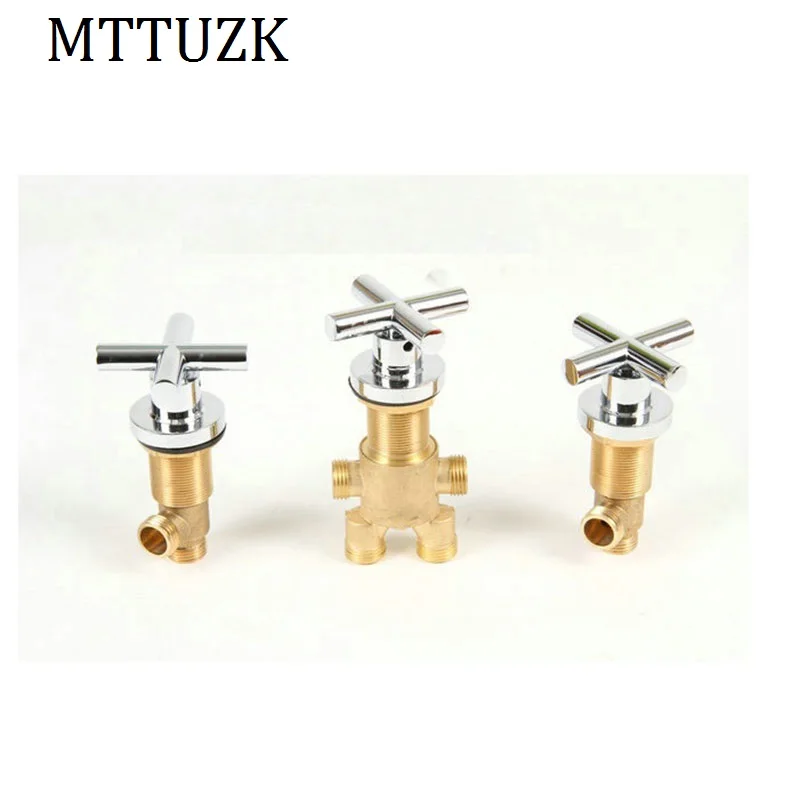 Vidric Brass split - style massage five - piece water faucet hot and cold water switch valve  accessories 3PCS/LOT BOYI 10