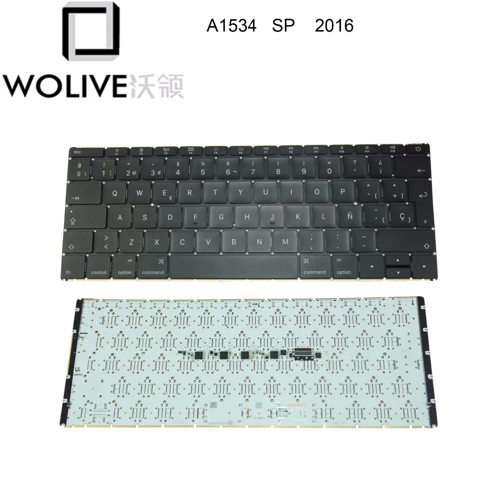 

Wolive Genuine SP Spanish keyboard for MacBook Retina 12" A1534 Keyboard 2016 year