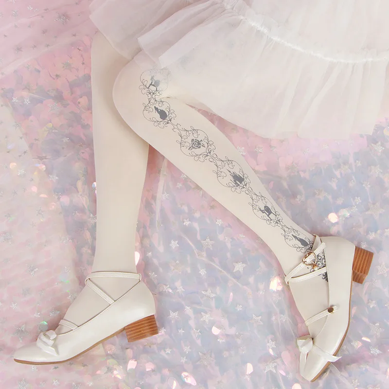 

120 d digital printing velvet lolita girls velvet render pantyhose woman