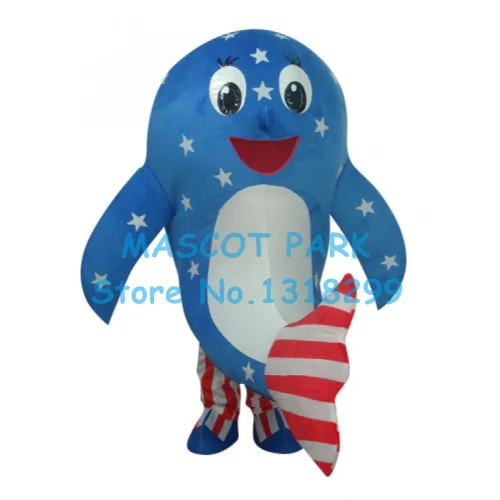 

patriot Dolphin mascot costume wholesale for sale cartoon sea animal dolphine theme anime cosplay costumes carnival fancy dress