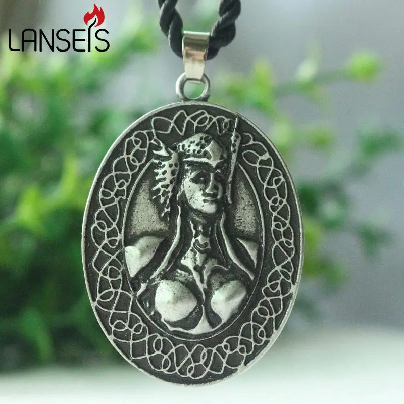 lanseis 10pcs norse god  Valkyrie Freya Norse Pendant  viking necklace pendant