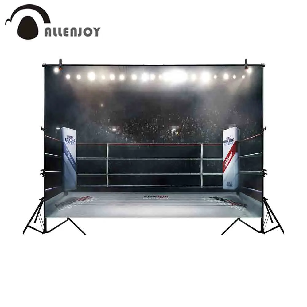 Allenjoy backgrounds for photography studio boxing arena blurred Cheering spectator stadium spotlight backdrop new photocall