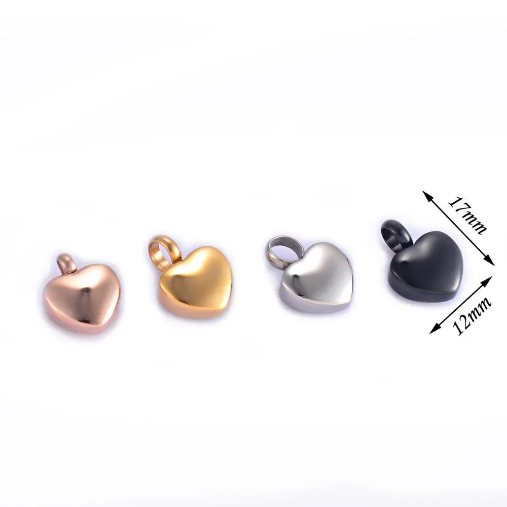 Wholesale Stainless Steel Mini Heart Locket Cremation Pendant Memorial Ashes Urn Necklace Jewelry Keepsake,Dropshipping