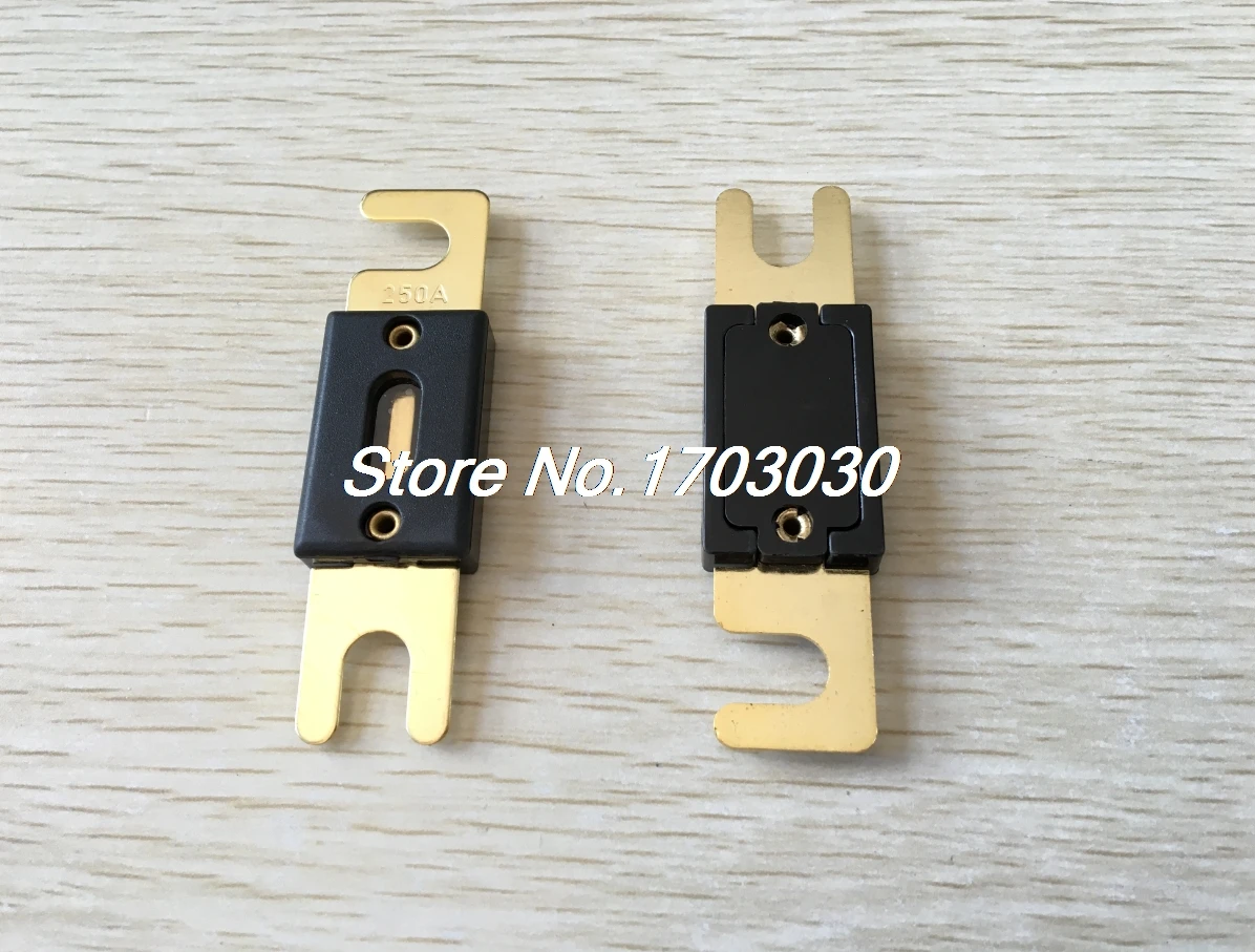 30 pcs Gold Plated Fuse 250A 250 AMP for Auto Car Boat Truck Audio 80x20mm