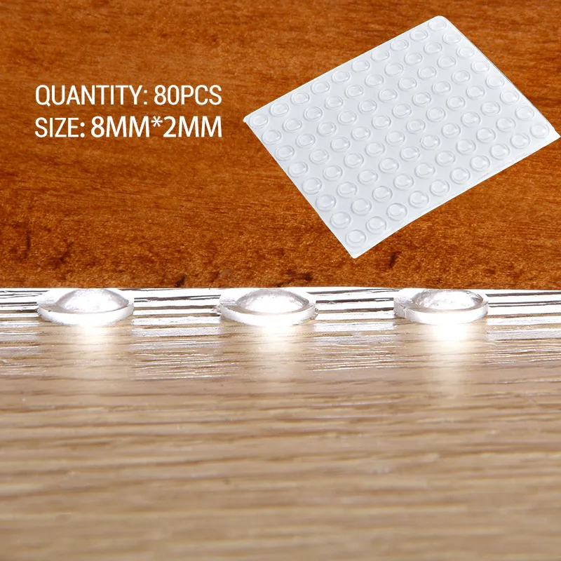 KAK 30-80 Korn Silizium Tür Stoppt Pad Transparent Gummi Küche Schrank Fänge Selbst-Adhesive Dämpfer Buffer Möbel hardware