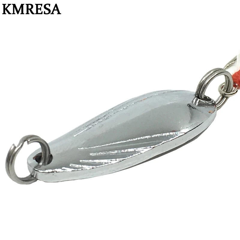 1pcs Metal 3g/5g Fishing Lures Wobbler Spinner Bait Spoon Artificial Bass Hard Sequin Paillette Metal Steel Hook Lures