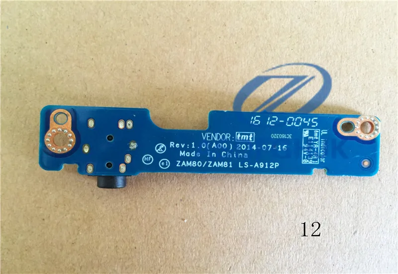 Original Laptop Parts For Dell FOR Latitude E5540 Audio Jack Board FRU LS-A912P 100% test ok