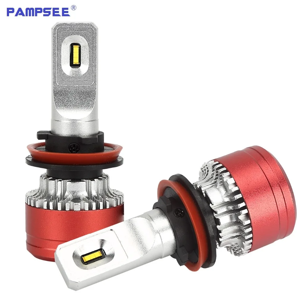 PAMPSEE DDR8 2Pcs H7 LED H4 9600LM 80W H11 H8 H9 9005 HB3 9006 HB4 Car Headlight Bulbs 6000K Fog Light bulbs h7 for car led