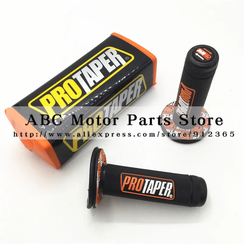 Dirt  bike ProTaper MotorCross Handle Bar Pads Protector Handlebar Grips Orange for 1-1/8