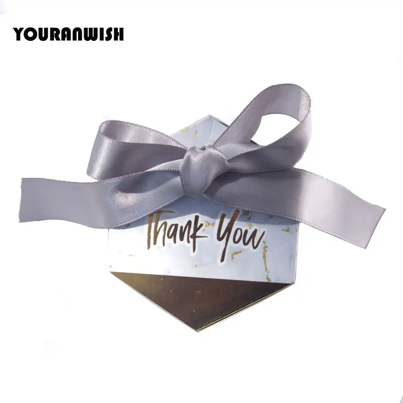 New Creative Marbling style Candy Boxes Wedding Favors Party Supplies Baby Shower thanks Gift Box Party Decoration - Image 5