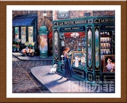 Needlework,embroidery,DIY 16 14CT Unprinted Cross stitch,Romantic town pastoral scener counted Cross-Stitching home decor craft