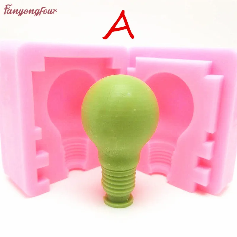 3D Bulb-Shaped Silicone Mould for Cake Cooking Kitchen Candle Light Chocolate DIY Lollipop - Multifunctional Baking Tool