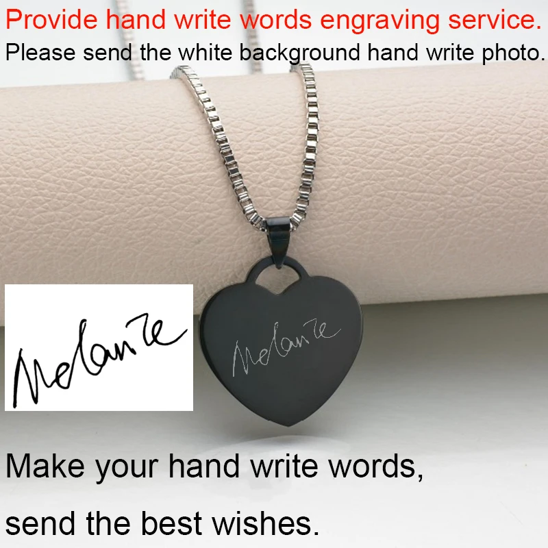 Nextvance Customized Necklaces Engrave Photo Name Necklace Stainless Steel Heart Pendant Chain Necklace Jewelry For Women ID Tag