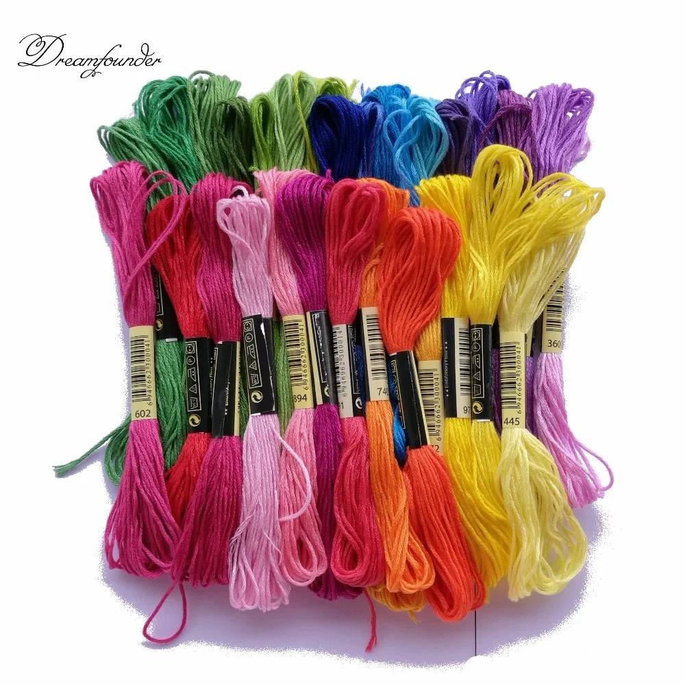 30pcs/lot colorful cotton thread Chinese CXC thread DMC color cross stitch fabric floss DIY handmade needlework embroidery craft