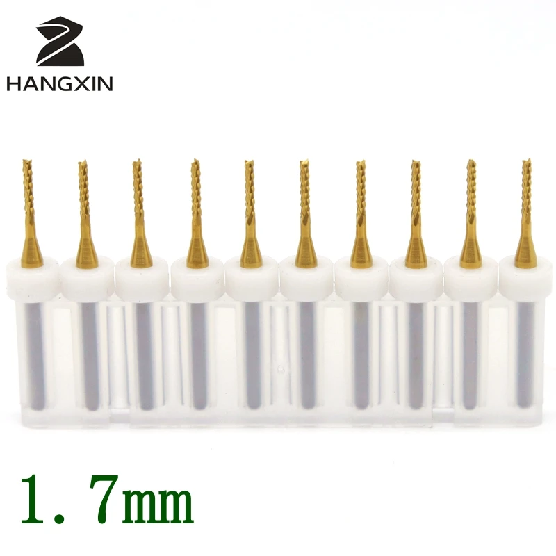 1.7mm titanium coated PCB end mill 10PCS strawberry CNC milling machine metal wood laser engraving cutting machine corn plate