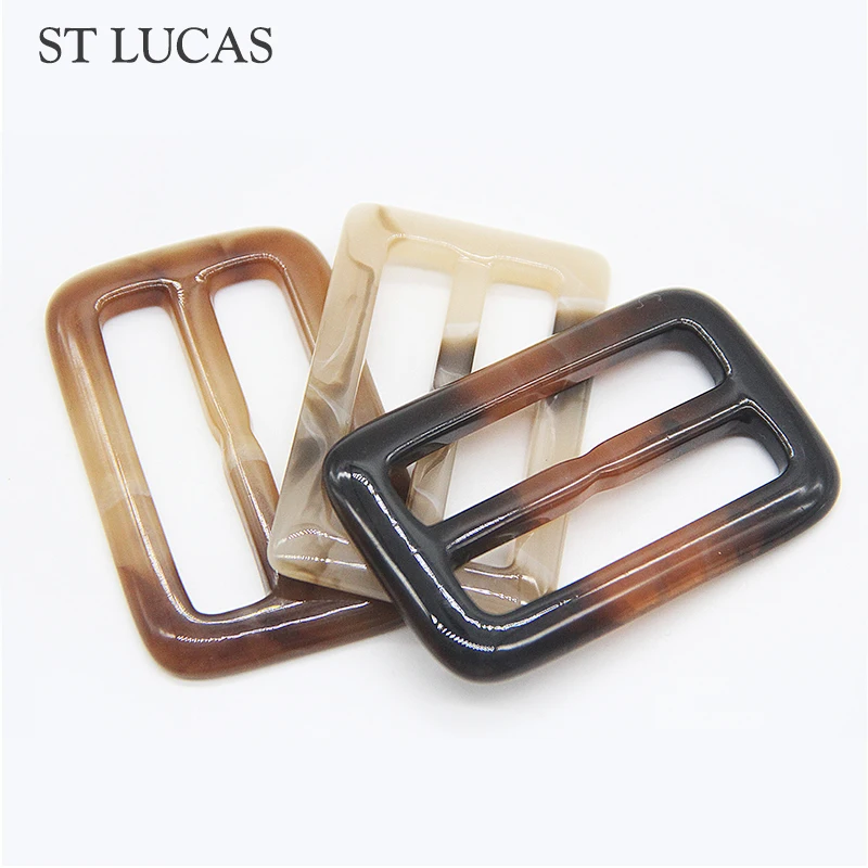 1 pack black white coffee resin belt buckle for Luggage women dress overcoat windcoat decoration garment accessories DIY