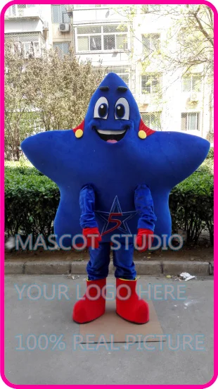 mascot blue star mascot costume custom fancy costume anime cosplay kits mascotte cartoon theme fancy dress