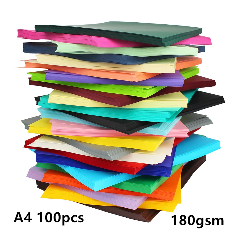 180gsm 100 sztuk wysokiej jakości A4 kolorowe Kraft papier diy do rękodzieła karty zaproszenia ślubne papier typu Kraft grubej tektury tektury