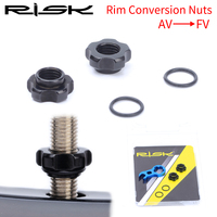 RISK RA109 Bicycle Tubeless Presta Valve Adapeter MTB Schrader Valve Conversion Adapter Presta Valve