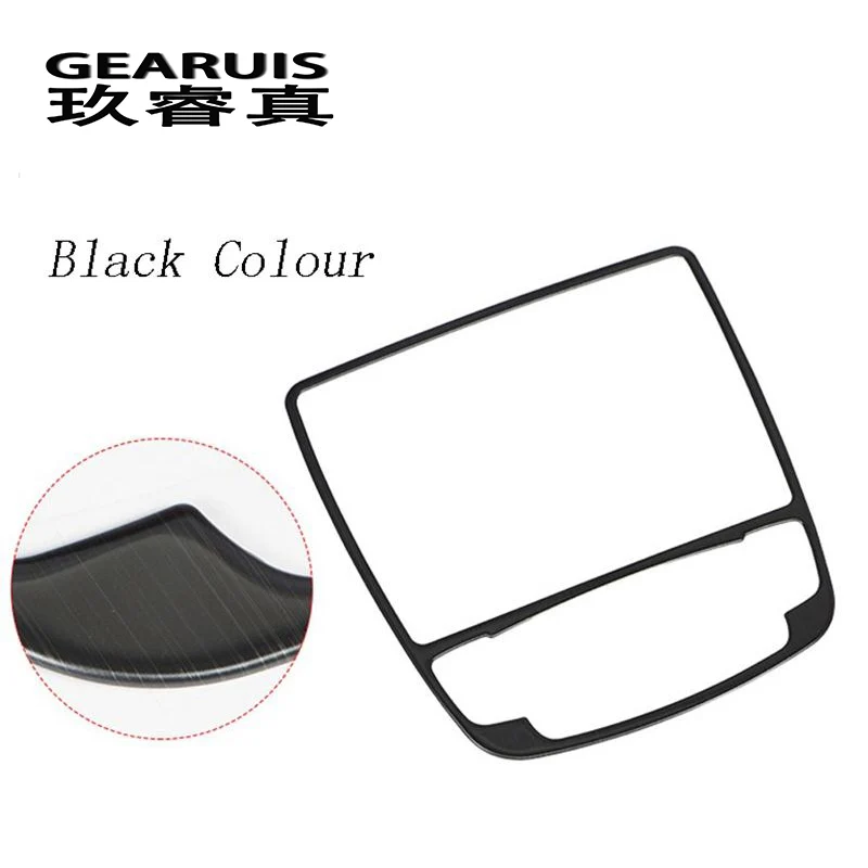 Estilo de coche, reposamanos Multimedia, Panel de engranaje, cubierta decorativa, pegatina embellecedora para Audi A6 C7, accesorios interiores de acero inoxidable para coche