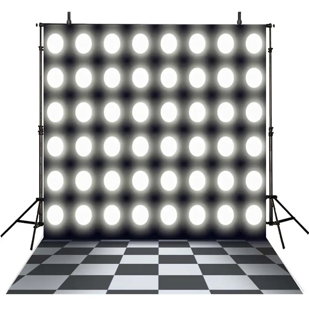

Light Black And White Grey Polka Dot backdrops polyester or Vinyl cloth High quality Computer print party background