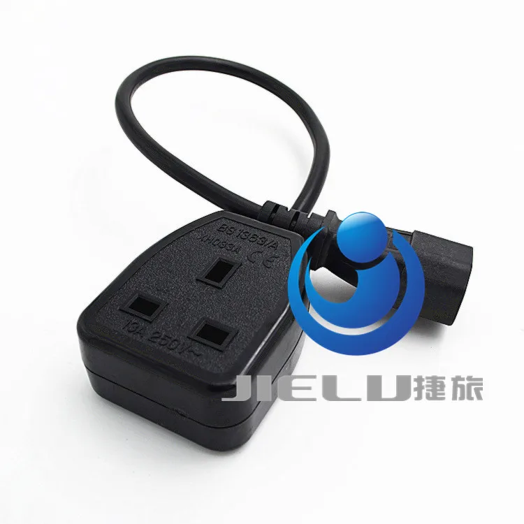 High quality PDU UPS Power Cable, IEC C14 Male plug to UK 13A Female Socket BS1363 About 30cm,5 PCS