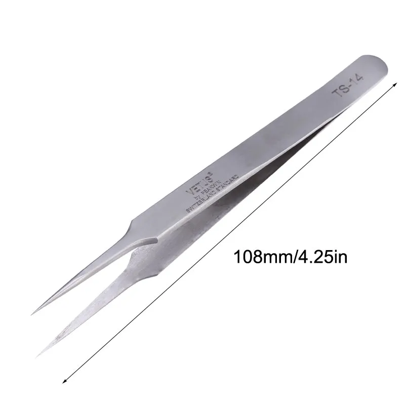 

5pcs/lot Vetus Switzerland Tweezers Herramientas Stainless Steel Tweezers Repair Electrician Tools TS-14