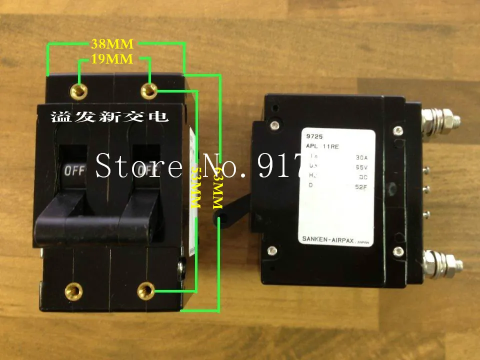 [ZOB] New American AIRPAX Ebers 11RE 2P30A 65V NO auxiliary equipment circuit breaker NC  --5pcs/lot