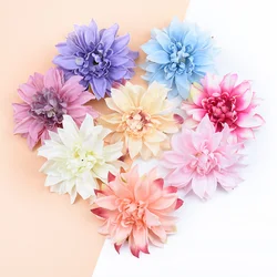 10pcs 10CM Artificial Plants Decorative Flowers Silk Gerbera Valentine Decoration for Home Wedding Diy Wreath Fake Stamen Brooch