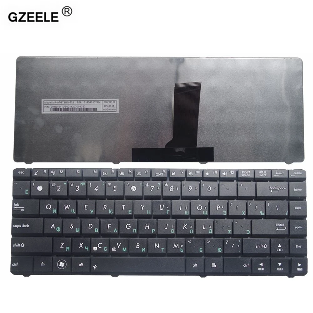 

GZEELE RU keyboard for ASUS A42 A83S A84S X42J A42J X43 X44H X84H K43S K43T K43E P43 P31 P31K PR04J X42J RUSSIAN VERSION black