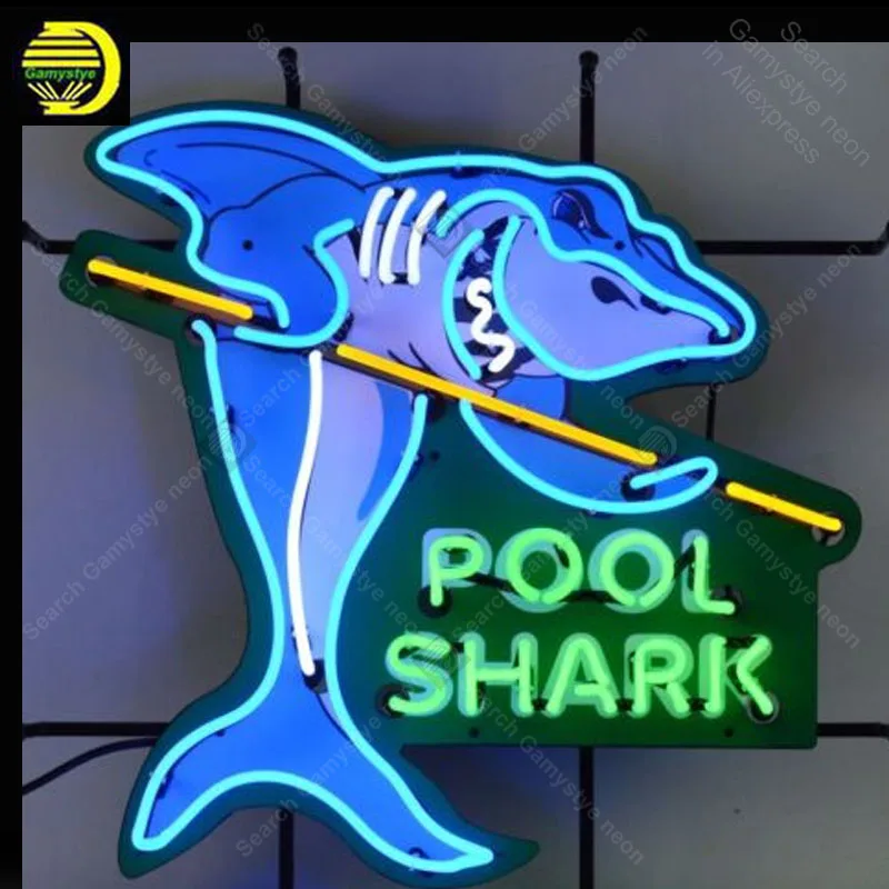 Neon Sign for Pool Shar Sign Beer Decor room wall Handcrafted Neon lights Signs glass Tube Iconic Advertise Custom painted board